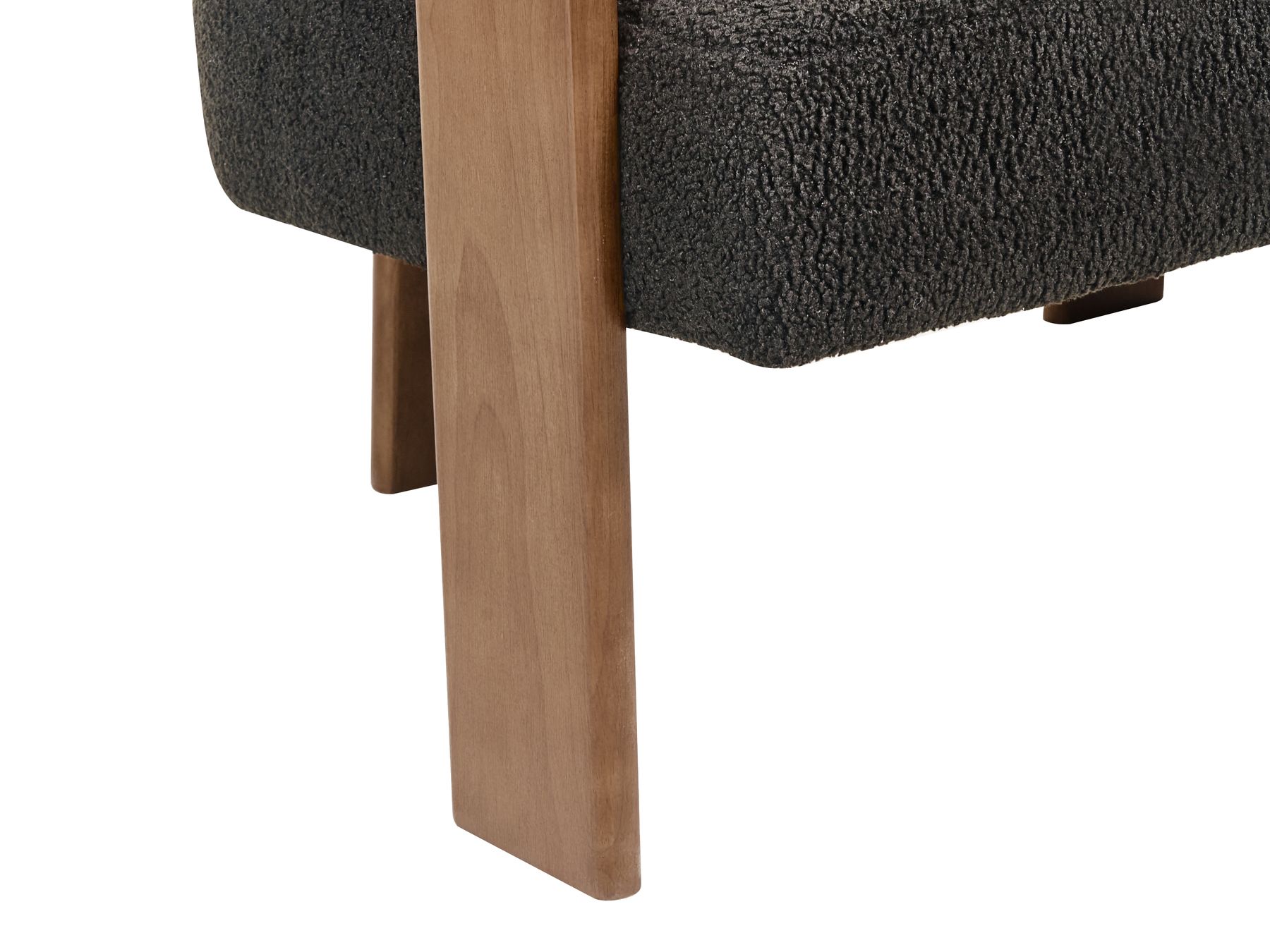 Sofa ILBRO Boucle Black/ Dark Brown 2 Seater