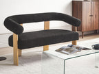 Sofa ILBRO Boucle Black/ Light Brown 2 Seater