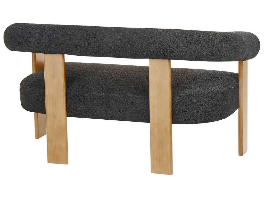 Sofa ILBRO Boucle Black/ Light Brown 2 Seater