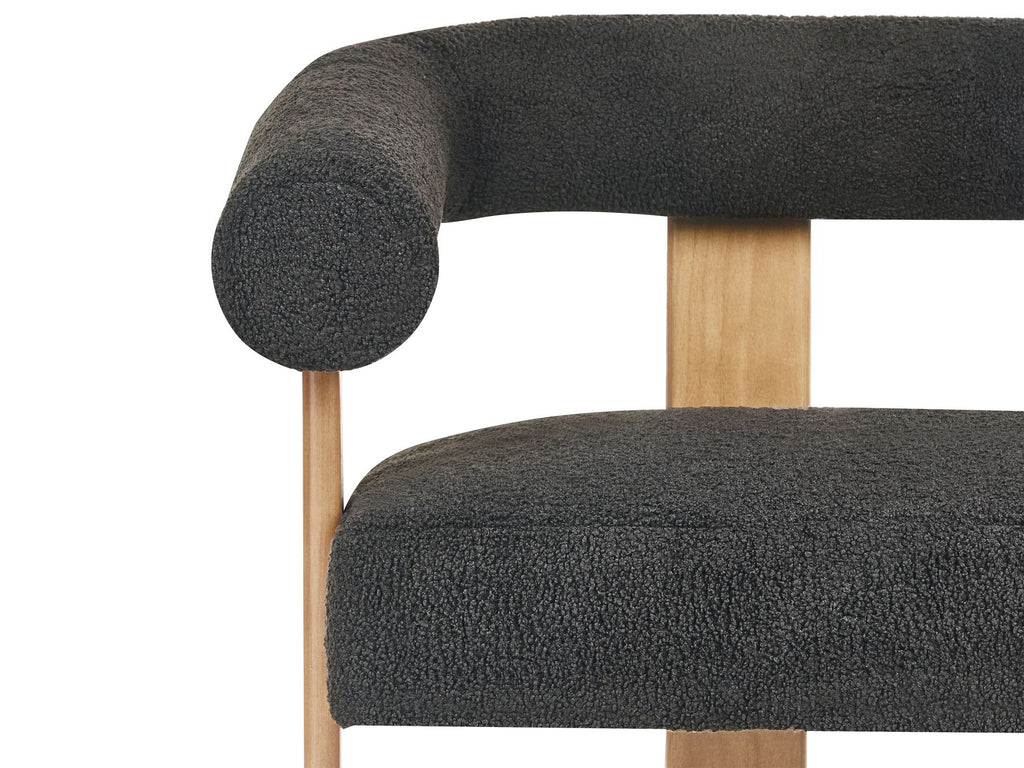 Sofa ILBRO Boucle Black/ Light Brown 2 Seater