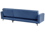 Modular Corner Sofa Bed ABERDEEN Velvet Blue 4 Seater Left Hand