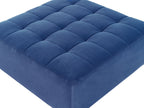 Modular Corner Sofa Bed ABERDEEN Velvet Blue 4 Seater Left Hand