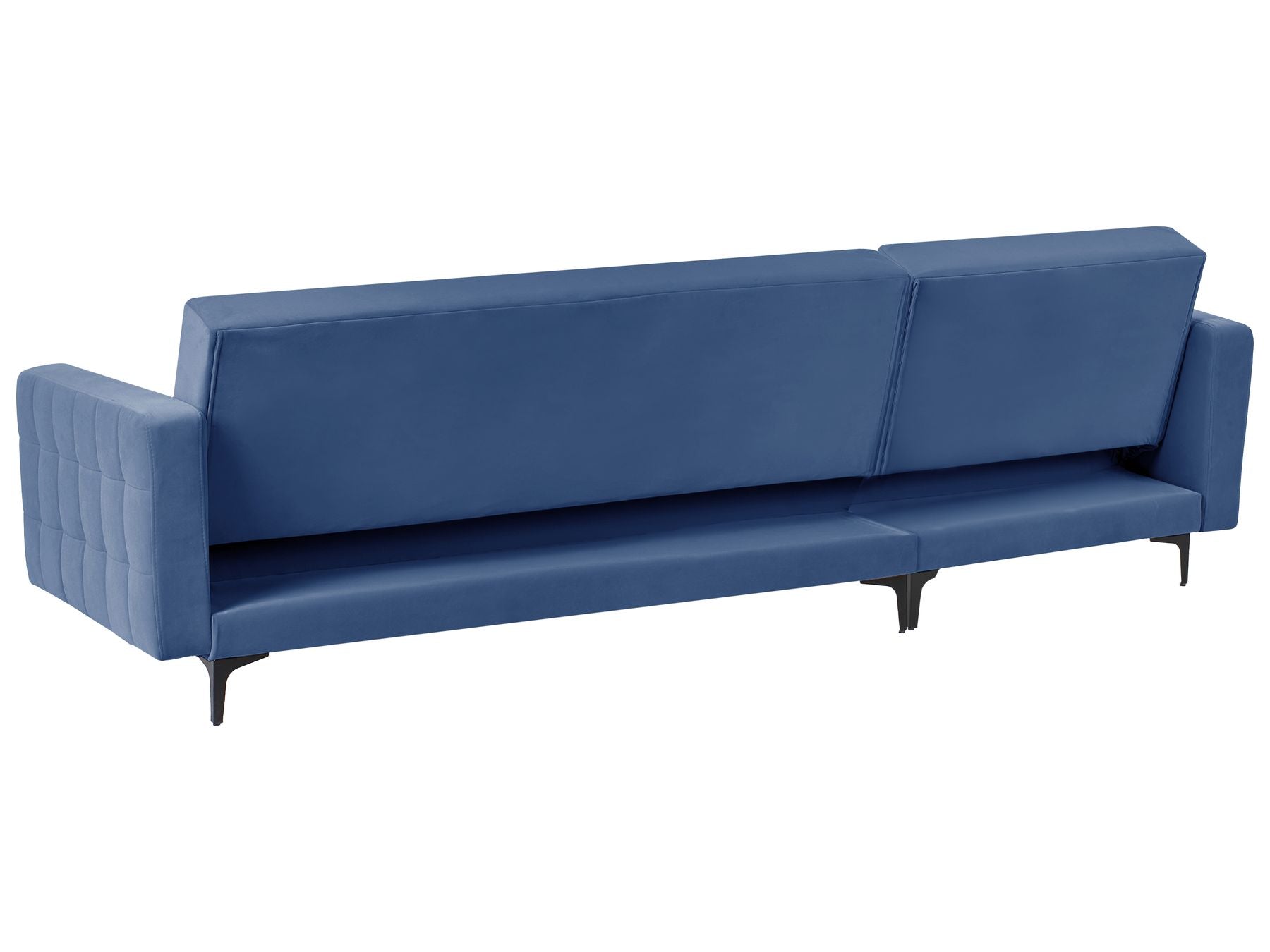 Modular Corner Sofa Bed ABERDEEN Velvet Blue 4 Seater Right Hand
