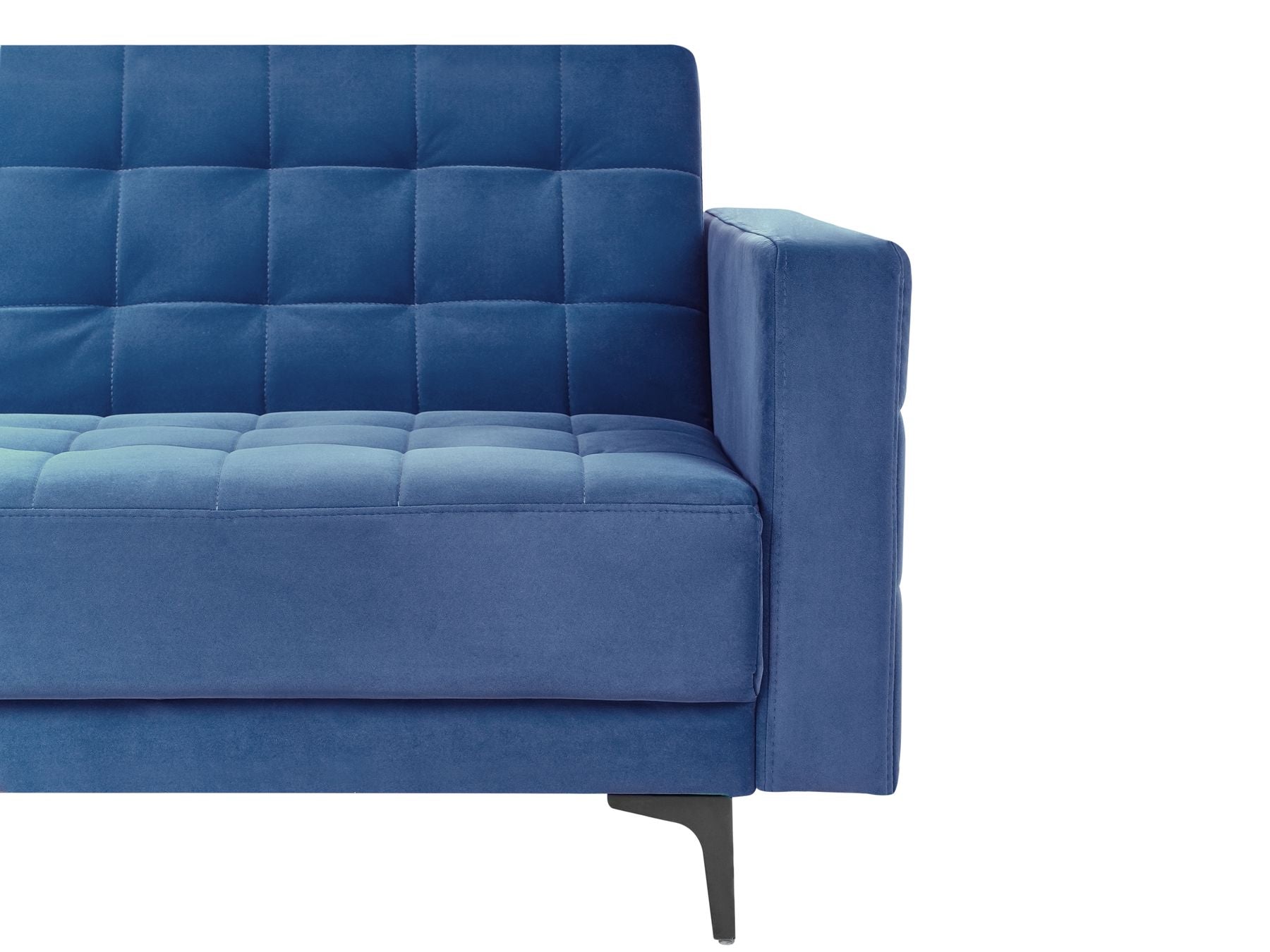 Modular Corner Sofa Bed ABERDEEN Velvet Blue 4 Seater Right Hand