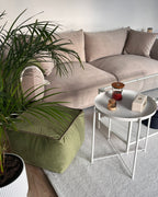 3 Seater Velvet Sofa Taupe LUVOS
