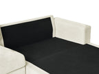 Corner Sofa MALOY Chenille Off-White 3 Seater Left Hand