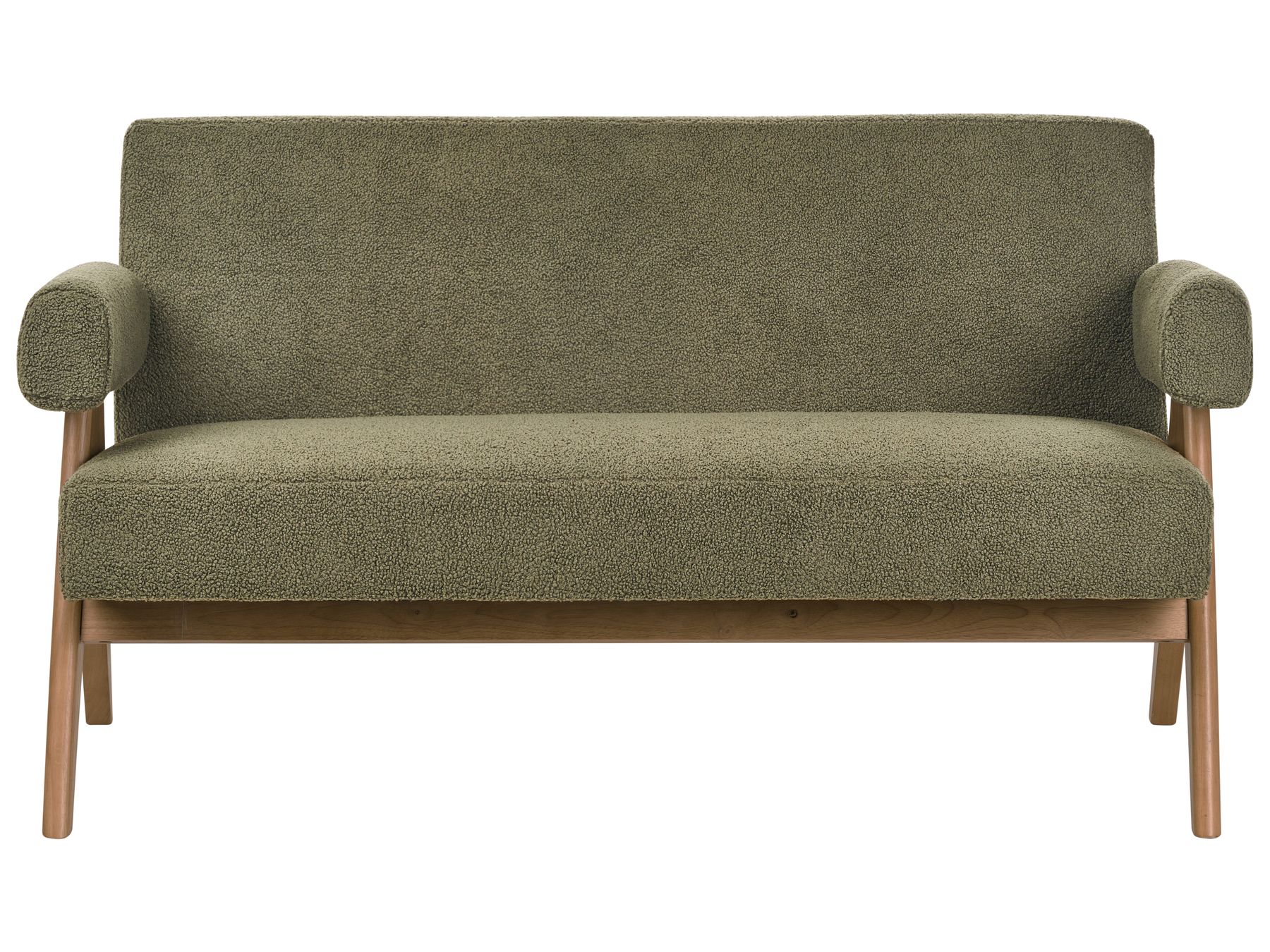 Sofa TAMRE Boucle Green/ Dark Brown 2 Seater