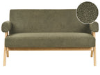 Sofa TAMRE Boucle Green/ Light Brown 2 Seater