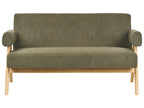 Sofa TAMRE Boucle Green/ Light Brown 2 Seater