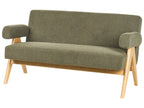 Sofa TAMRE Boucle Green/ Light Brown 2 Seater