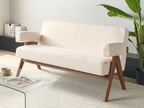 Sofa TAMRE Boucle Off-White/ Dark Brown 2 Seater