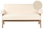 Sofa TAMRE Boucle Off-White/ Dark Brown 2 Seater