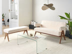 Sofa TAMRE Boucle Off-White/ Dark Brown 2 Seater