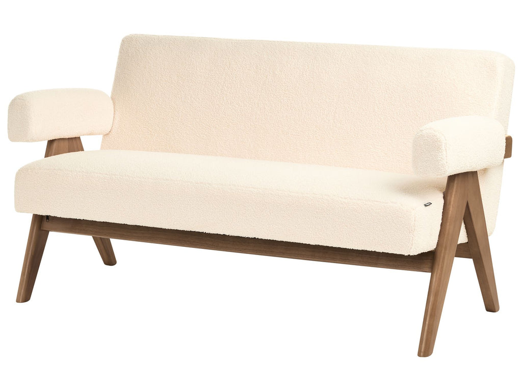 Sofa TAMRE Boucle Off-White/ Dark Brown 2 Seater