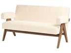 Sofa TAMRE Boucle Off-White/ Dark Brown 2 Seater