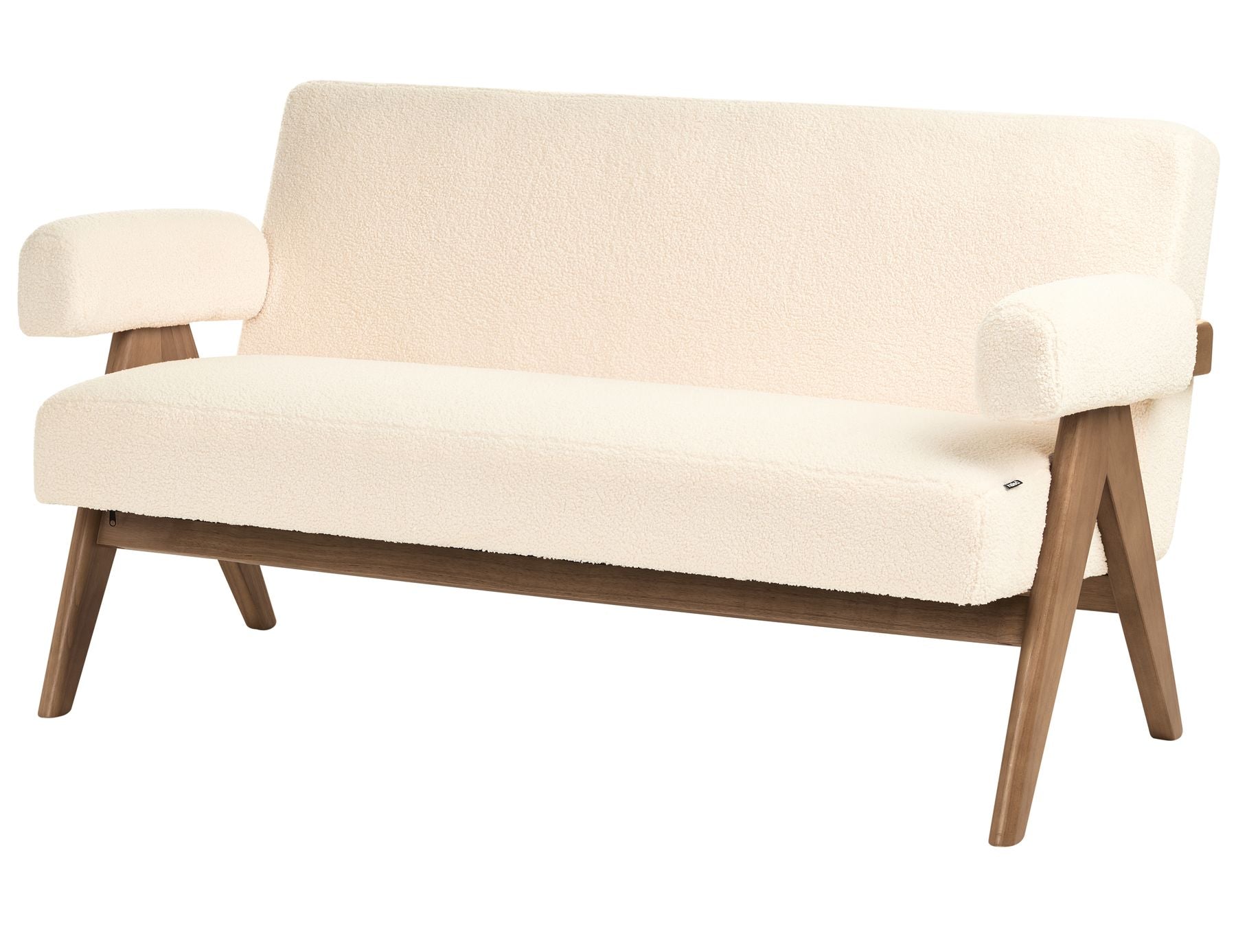 Sofa TAMRE Boucle Off-White/ Dark Brown 2 Seater