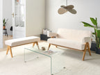 Sofa TAMRE Boucle Off-White/ Light Brown 2 Seater