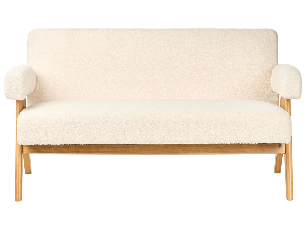 Sofa TAMRE Boucle Off-White/ Light Brown 2 Seater