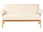 Sofa TAMRE Boucle Off-White/ Light Brown 2 Seater
