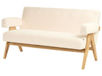 Sofa TAMRE Boucle Off-White/ Light Brown 2 Seater