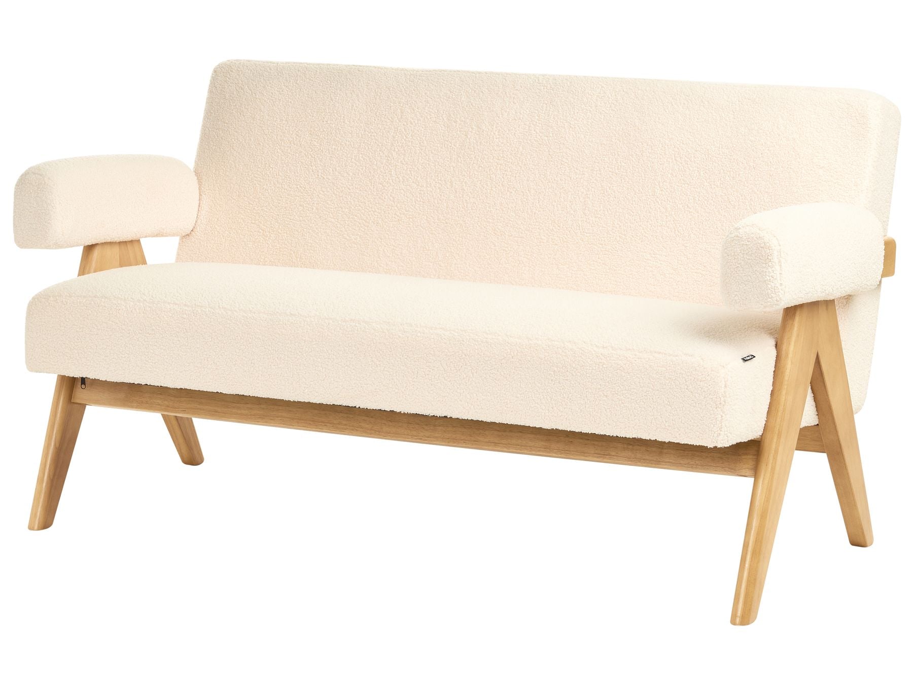 Sofa TAMRE Boucle Off-White/ Light Brown 2 Seater