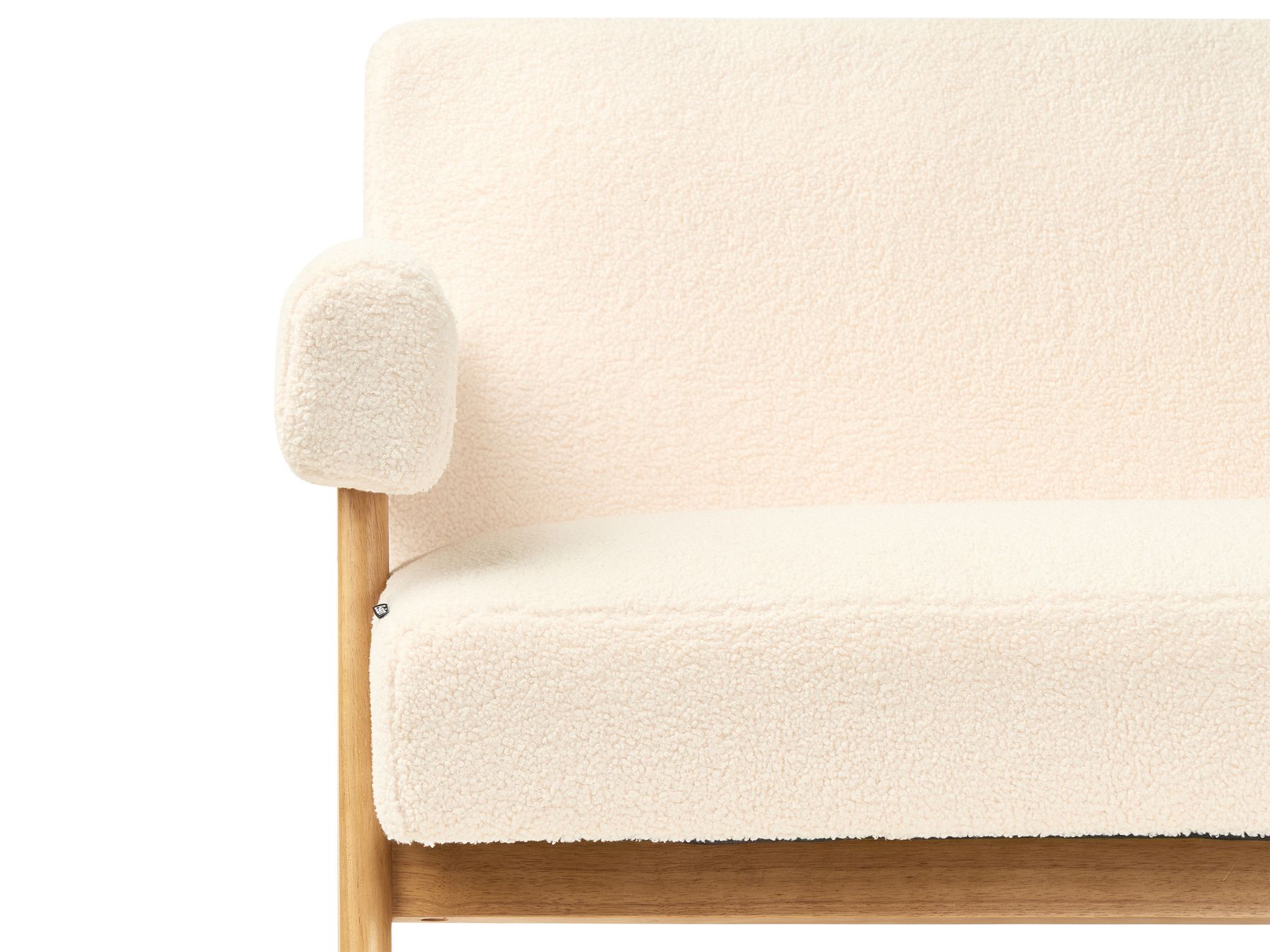 Sofa TAMRE Boucle Off-White/ Light Brown 2 Seater