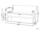 Sofa TAMRE Boucle Off-White/ Light Brown 2 Seater