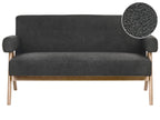 Sofa TAMRE Boucle Black/ Dark Brown 2 Seater