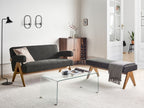 Sofa TAMRE Boucle Black/ Dark Brown 2 Seater