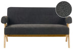 Sofa TAMRE Boucle Black/ Light Brown 2 Seater