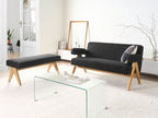 Sofa TAMRE Boucle Black/ Light Brown 2 Seater