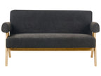 Sofa TAMRE Boucle Black/ Light Brown 2 Seater