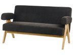 Sofa TAMRE Boucle Black/ Light Brown 2 Seater