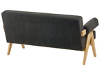 Sofa TAMRE Boucle Black/ Light Brown 2 Seater