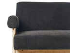 Sofa TAMRE Boucle Black/ Light Brown 2 Seater