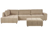 Corner Sofa Bed Fabric Brown 4 Seater Right Hand