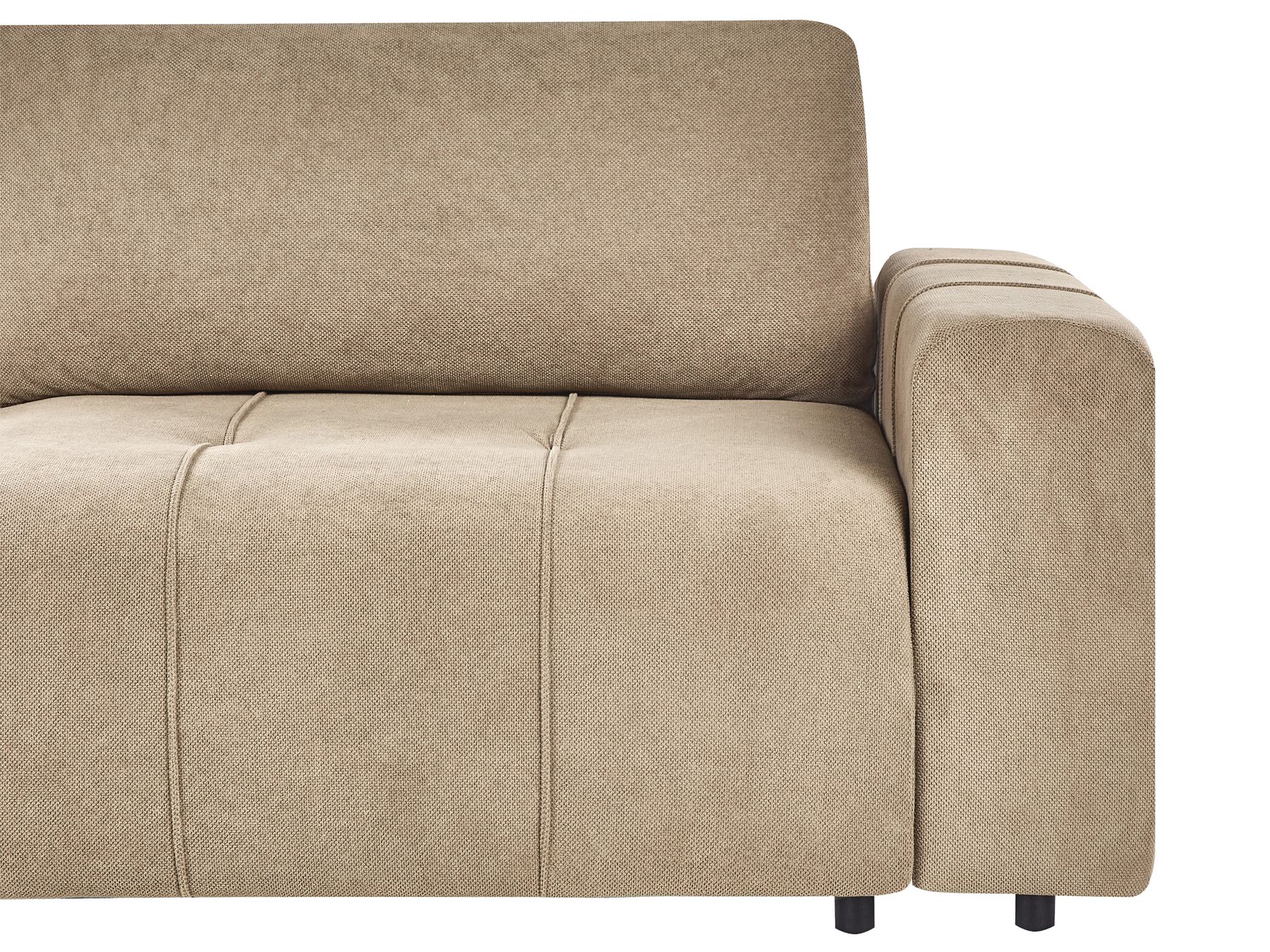 Corner Sofa Bed INNVIK Fabric Brown 4 Seater Right Hand