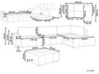 Corner Sofa Bed INNVIK Fabric Green 4 Seater Left Hand
