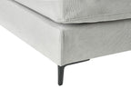 Corner Sofa MALOY Chenille Light Grey 3 Seater Right Hand