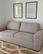 Sofa Bed VUOKATTI Fabric Light Brown 3 Seater