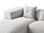 Corner Sofa DOLVA Fabric Light Grey 3 Seater Right Hand