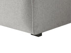 Corner Sofa DOLVA Fabric Light Grey 3 Seater Left Hand