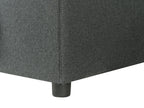 U-Shape Sofa Bed SOMMEN Fabric Dark Grey with Storage 5 Seater