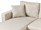U-Shape Sofa Bed SOMMEN Fabric Light Beige with Storage 5 Seater