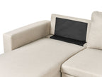 U-Shape Sofa Bed SOMMEN Fabric Light Beige with Storage 5 Seater