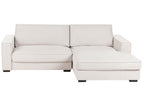 Corner Sofa RENDERS Fabric Light Beige Left Hand