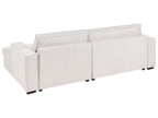 Corner Sofa RENDERS Fabric Light Beige Left Hand