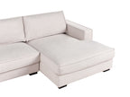 Corner Sofa RENDERS Fabric Light Beige Left Hand