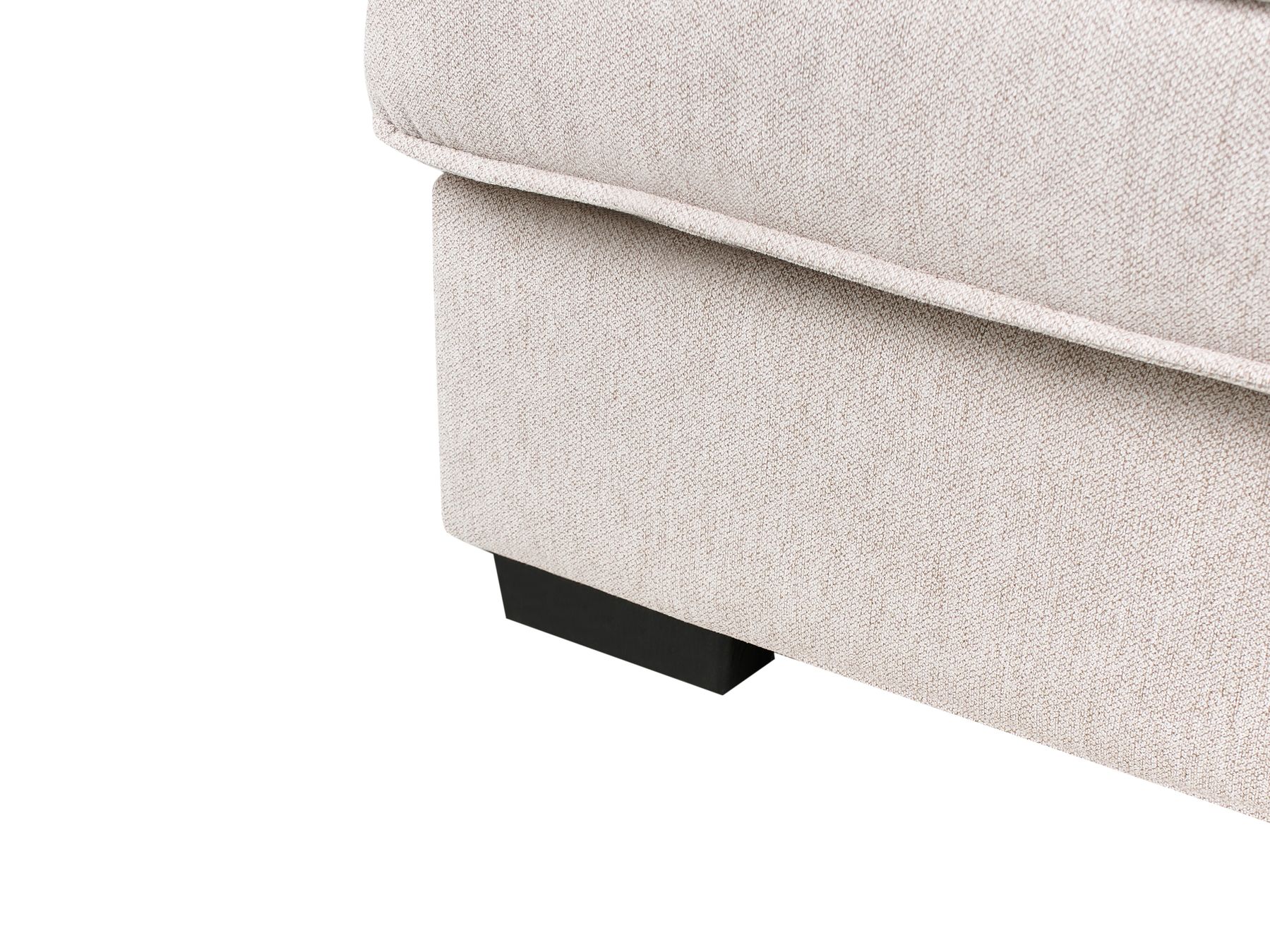 Corner Sofa RENDERS Fabric Light Beige Left Hand
