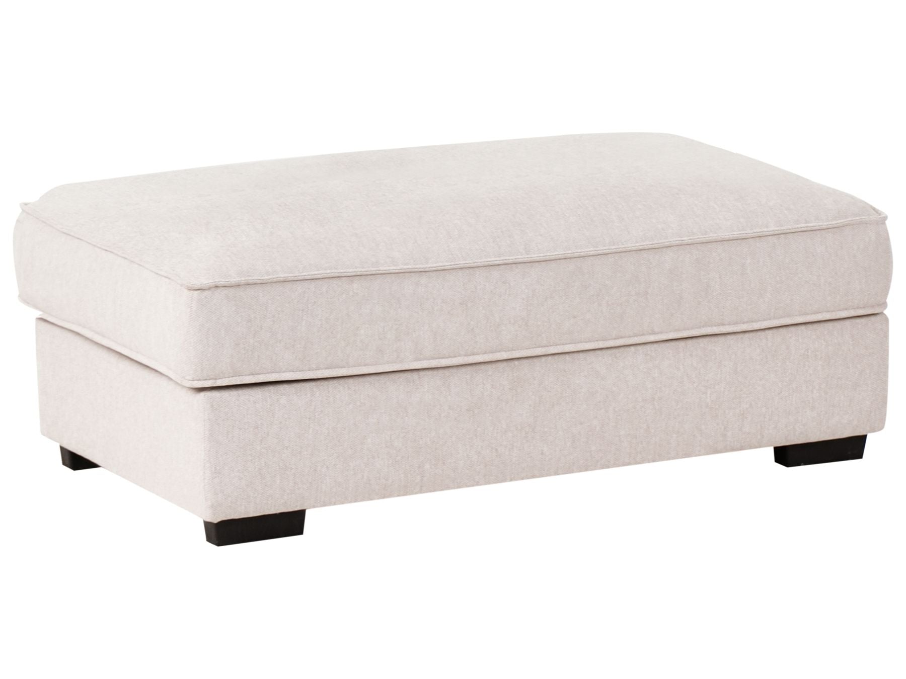 Corner Sofa RENDERS Fabric Light Beige with Ottoman Left Hand